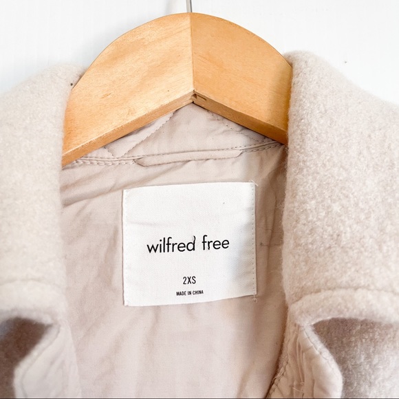 Aritzia | Wilfred Free The Ganna Shacket in Cream Beige 100% Wool - Picture 7 of 8